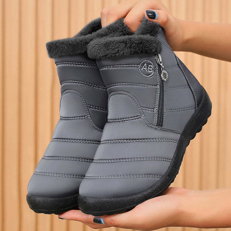 Warm Winter Snow Boots, Long Plush-Lined Unisex Boots, Waterproof and Non-Slip for Men and Women-tidenox