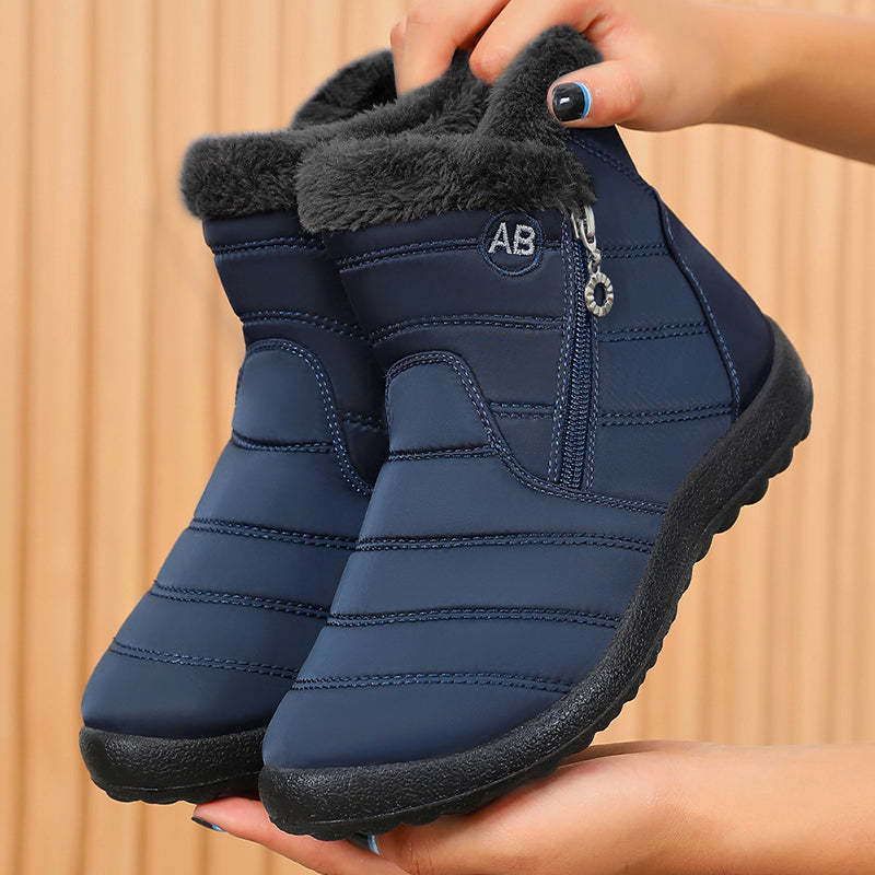 Warm Winter Snow Boots, Long Plush-Lined Unisex Boots, Waterproof and Non-Slip for Men and Women-tidenox