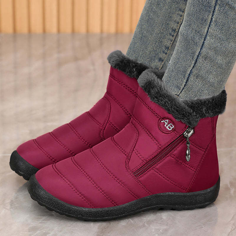 Warm Winter Snow Boots, Long Plush-Lined Unisex Boots, Waterproof and Non-Slip for Men and Women-tidenox