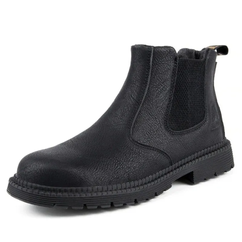 Tidenox ®Men Winter Boots For Work Oil-proof Safety Orthopedic Shoes-tidenox
