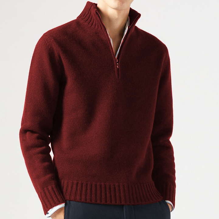 Men's Lapel Knitted Cashmere Sweater Cardigan-tidenox