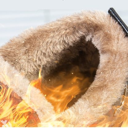 Men's Winter Fleece Waterproof Warm Non-Slip Orthopedic Shoes Snow Ankle Boots (Medical Certification)-tidenox