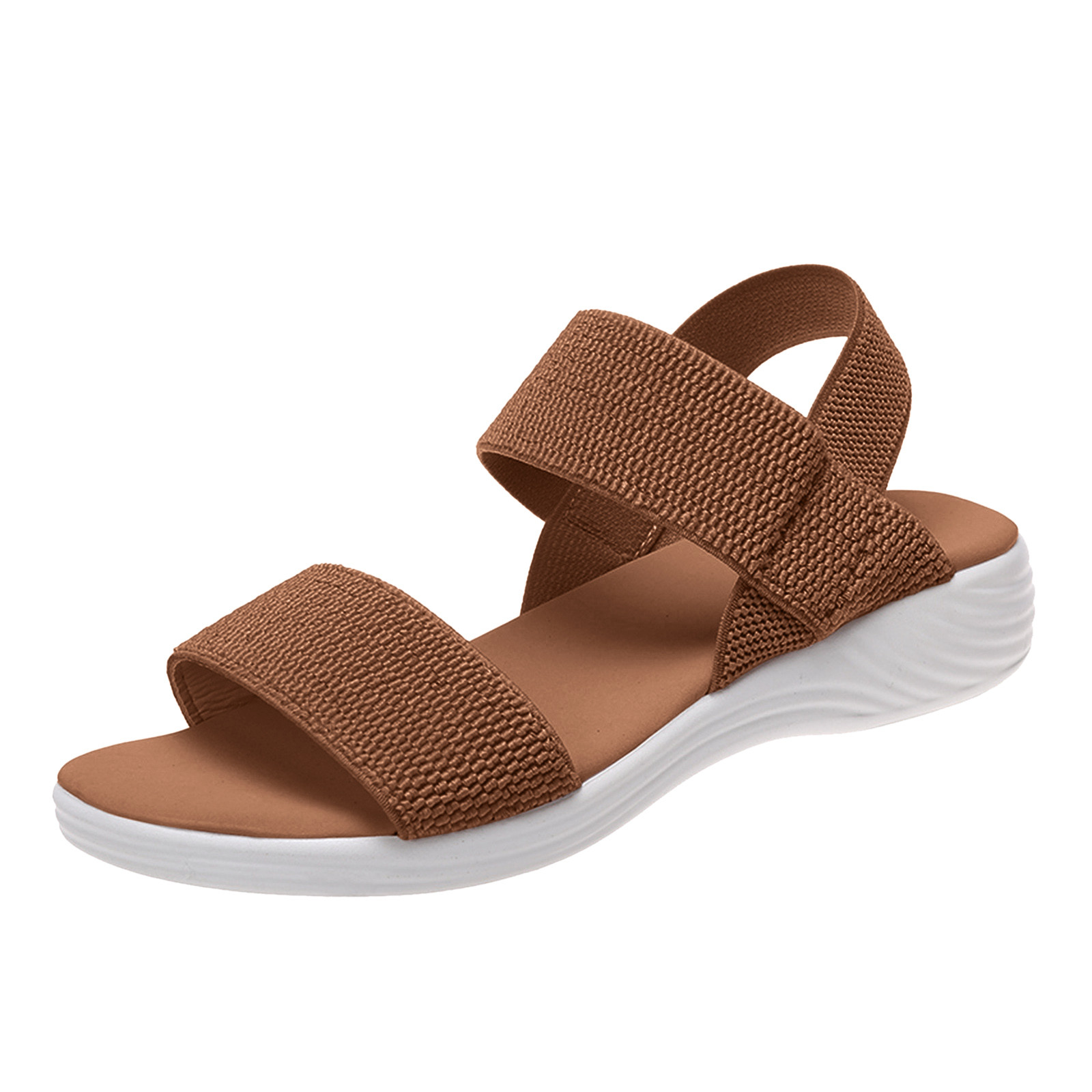 Womens Comfy Breathable Knit Sandals Casual Stretch Open Toe Walking Shoes-tidenox
