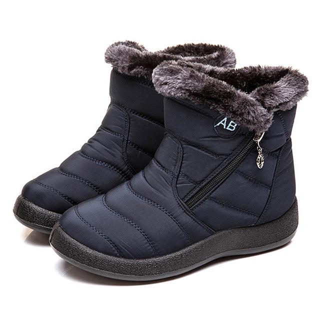 Warm Winter Snow Boots, Long Plush-Lined Unisex Boots, Waterproof and Non-Slip for Men and Women-tidenox