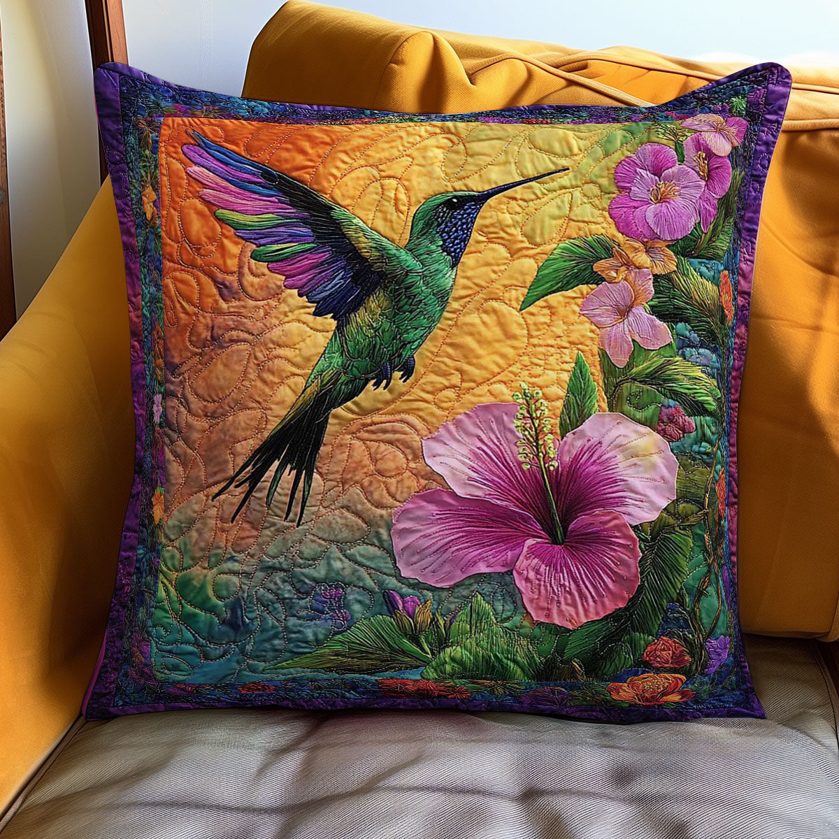 Hummingbird Magic WN0802114CL Quilt Pillow Case-tidenox