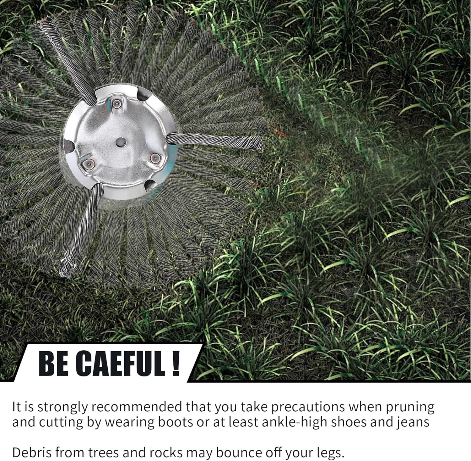 6 inch Steel Wire Brush Cutter Trimmer Head-tidenox