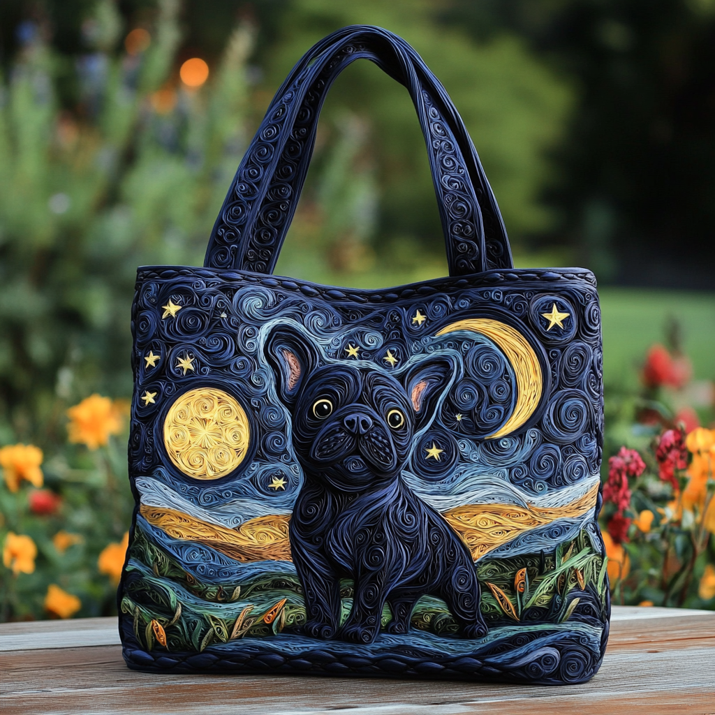 Bulldog Meadow Quilted Tote Bag NCU0DK9327-tidenox