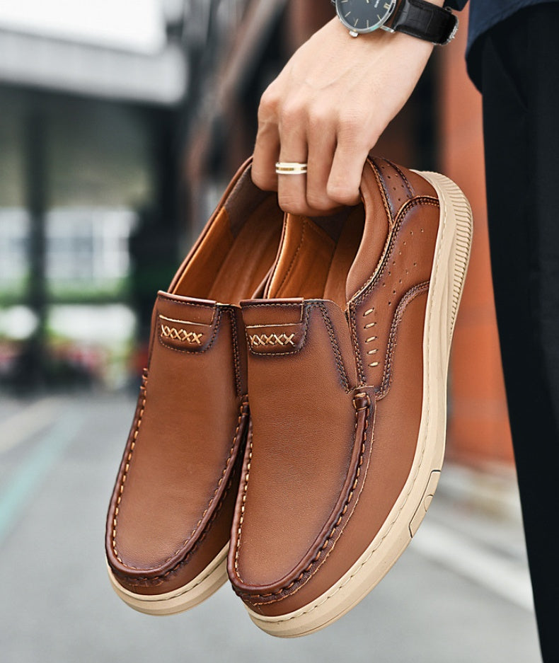 Men's Comfortable Genuine Leather Orthopedic Loafers-tidenox