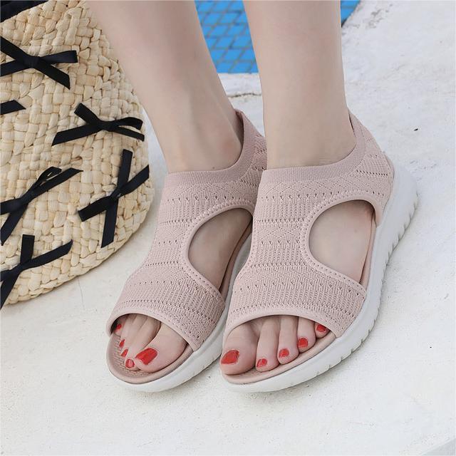 Orthopedic Sandals Cushion Walk Fly Knit Sporty Sandal EEE Fit-tidenox