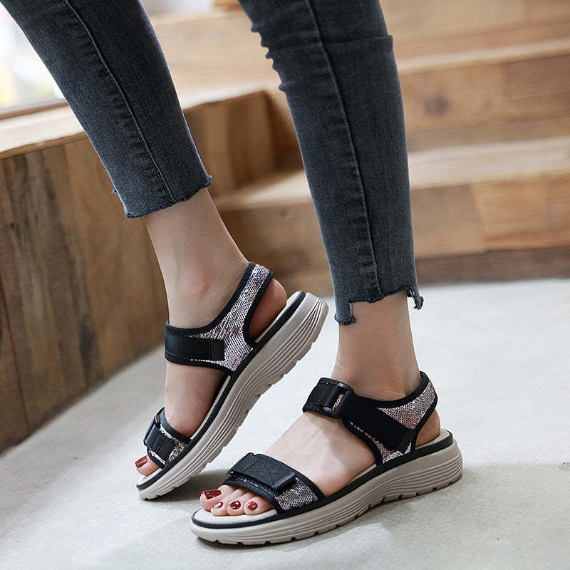 Women Opened Toe Wedges Sandals-tidenox