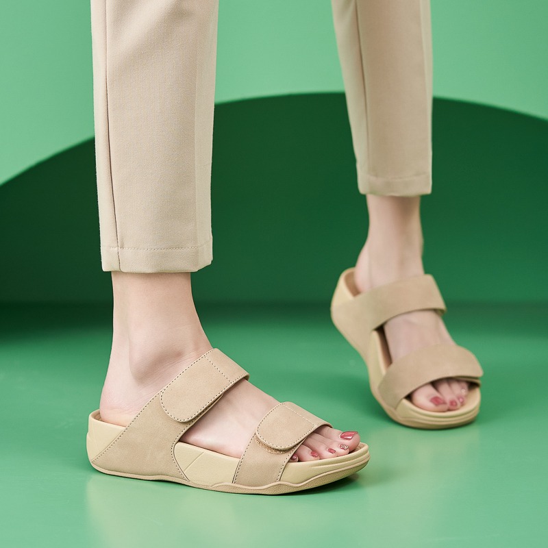 Adjustable Leather Sandals-tidenox