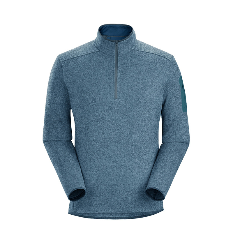 Men's Casaul Zipper Plush Fleece Thermal Sweater-tidenox