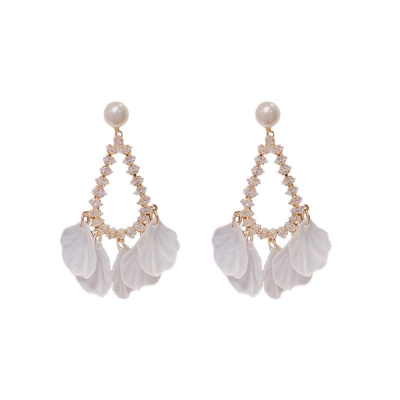 (🌸New Spring) Elegant Petal Fringe Earrings-tidenox