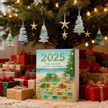 🌊Sea Glass Christmas Tree Advent Calendar | A surprise behind each door😲🎁-tidenox