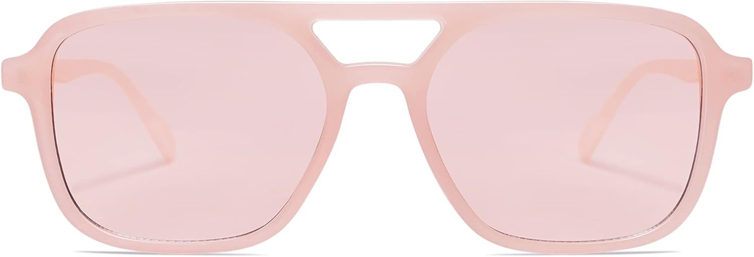 SOJOS Retro Aviator Sunglasses for Women Men,Trendy Rectangle Womens Mens Shades Sun Glasses SJ2202-tidenox