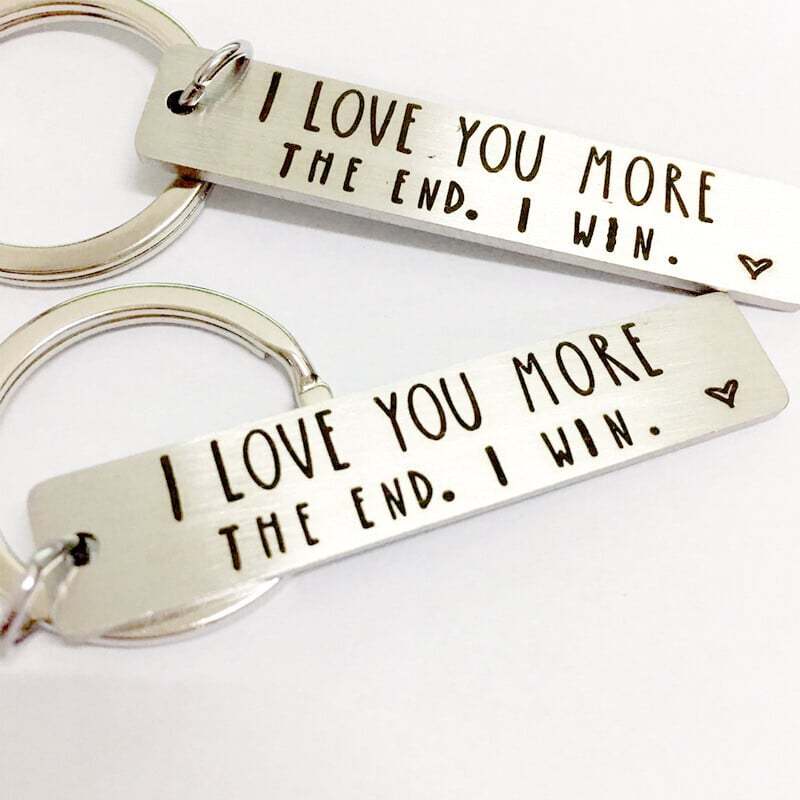 To My Sweetheart Gift Lettering Keychain-tidenox