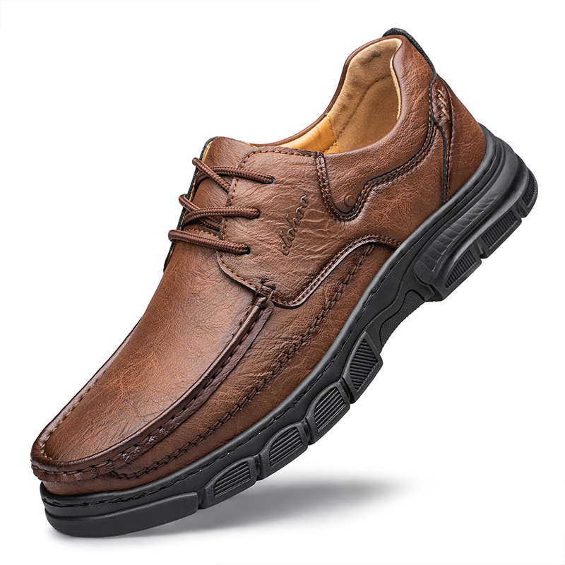 ⚡60% Off This Week Only⚡ - Men's Handmade Comfortable Leather Loafers in Large Sizes-tidenox