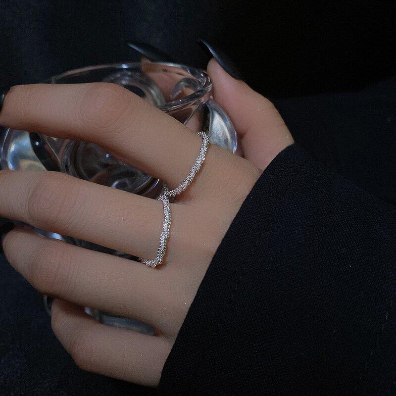 Shimmering Silver Star Ring-tidenox