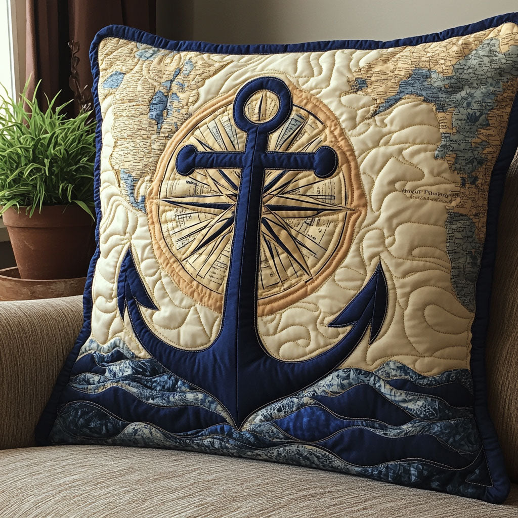 Ocean Anchor CW1405102CL Quilt Pillow Case-tidenox