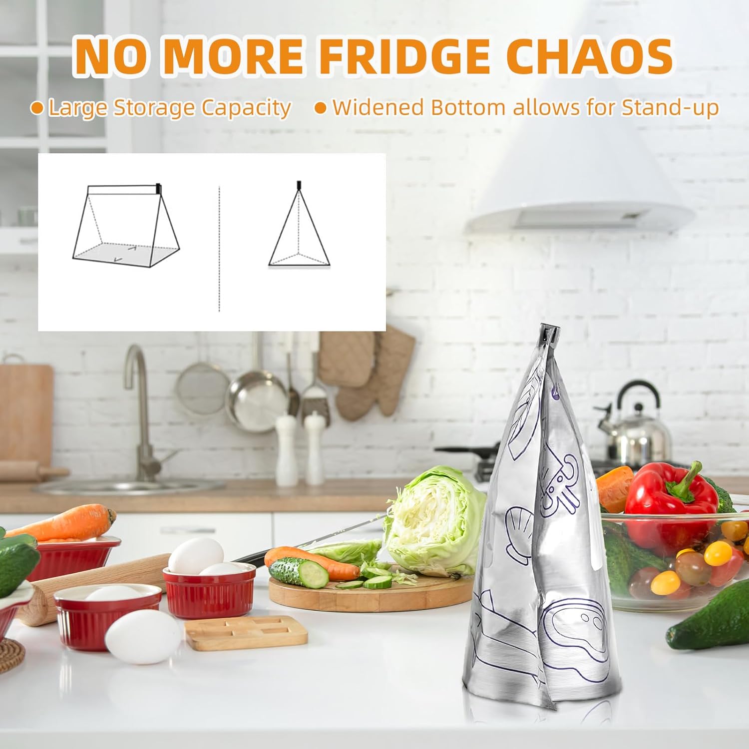 ✨ Reusable Aluminum Foil Sealable Food Storage Bags | Lock in Freshness, Prevent Leaks & Organize Your Kitchen ♻️🔒-tidenox