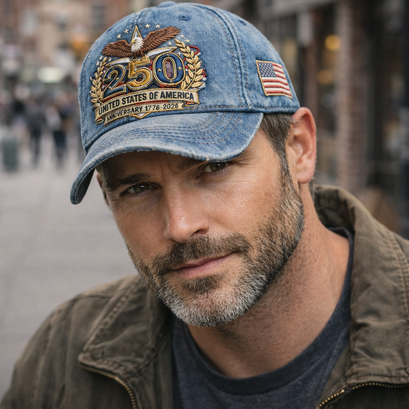 250th Anniversary of the United States Faux Embroidery Cap