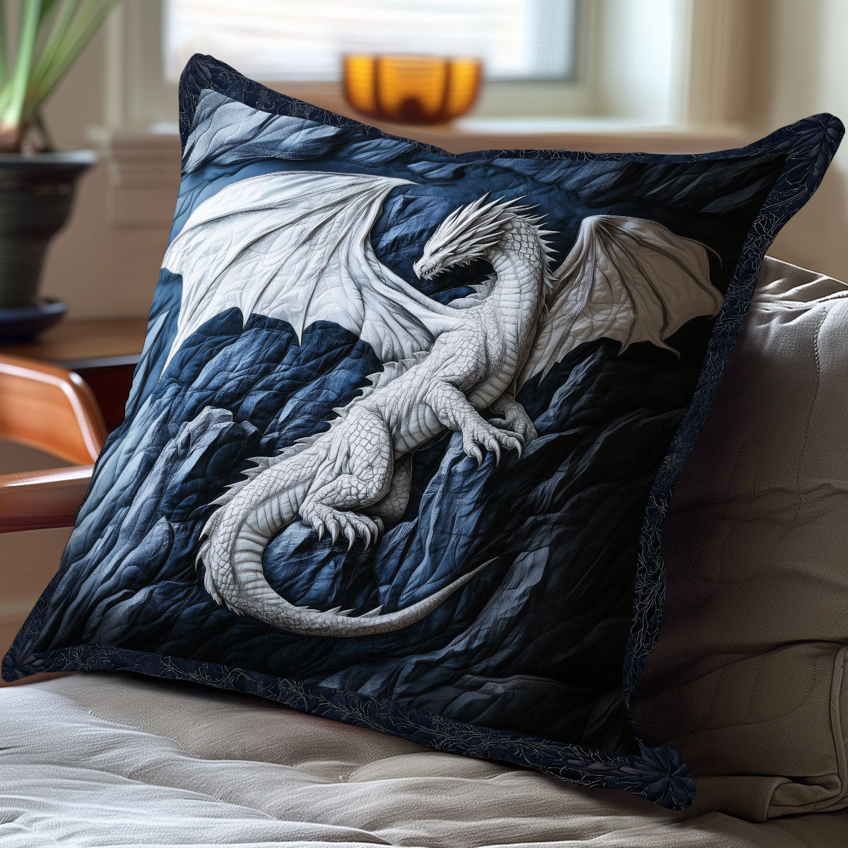 Frostborn Dragon WN2006059CL Quilt Pillow Case-tidenox