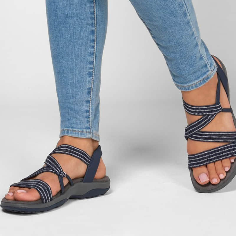Women's  Arch Support Flat Sandals-tidenox