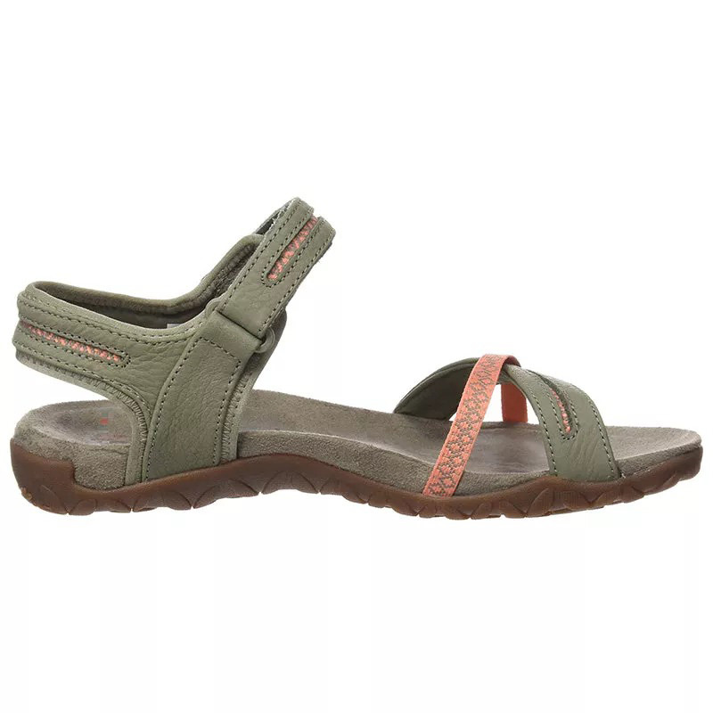 Women's  Arch Support Flat Leather Sandals-tidenox