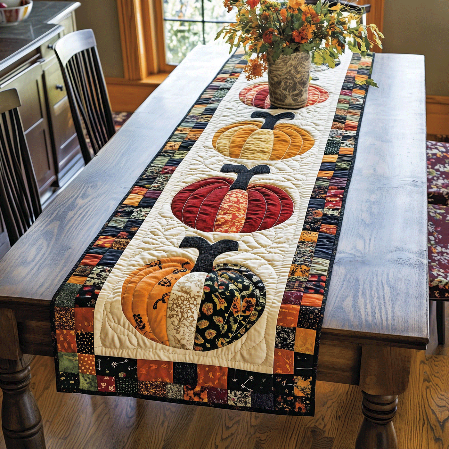 Pumpkin Quilted Table Runner NCU0VT37-tidenox