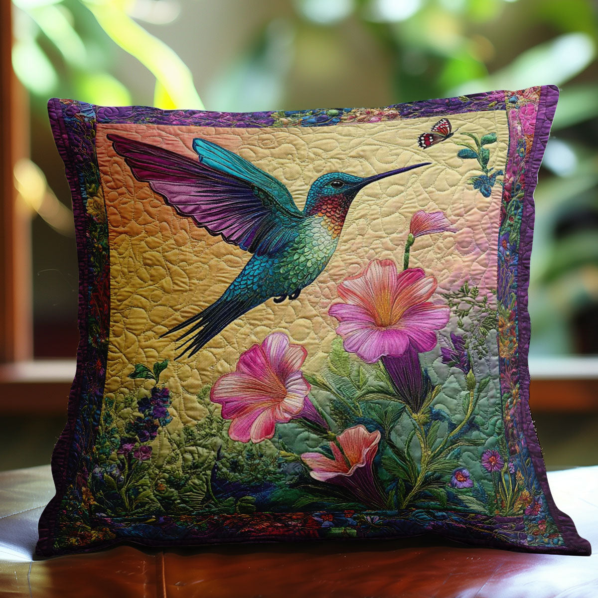 Hummingbird Symphony WN0802117CL Quilt Pillow Case-tidenox