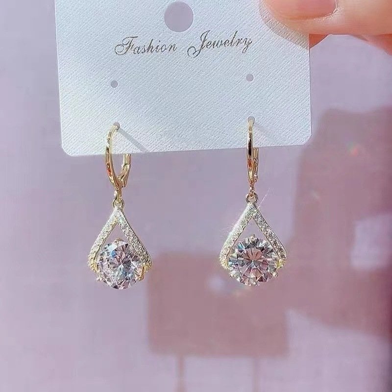 (🔥NEW) Super Sparkling Diamond Geometric Earrings-tidenox