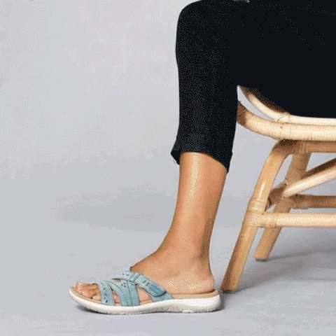 New Comfortable Leather Belt Slippers-tidenox