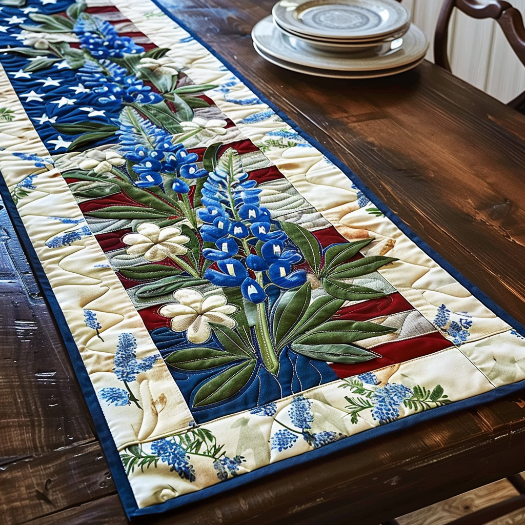 Bluebonnet Quilted Table Runner NCU0VT136-tidenox