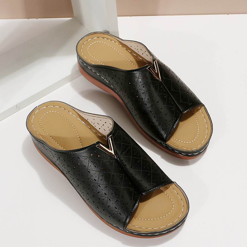 Last Day 50 OFF Women's Platform Sandals Wedge Ankle Strap Open Toe Sandals-tidenox