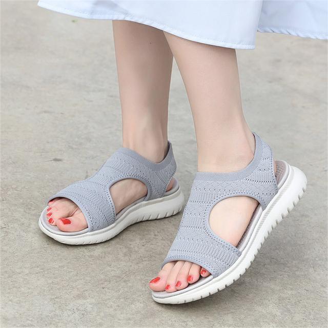 Orthopedic Sandals Cushion Walk Fly Knit Sporty Sandal EEE Fit-tidenox