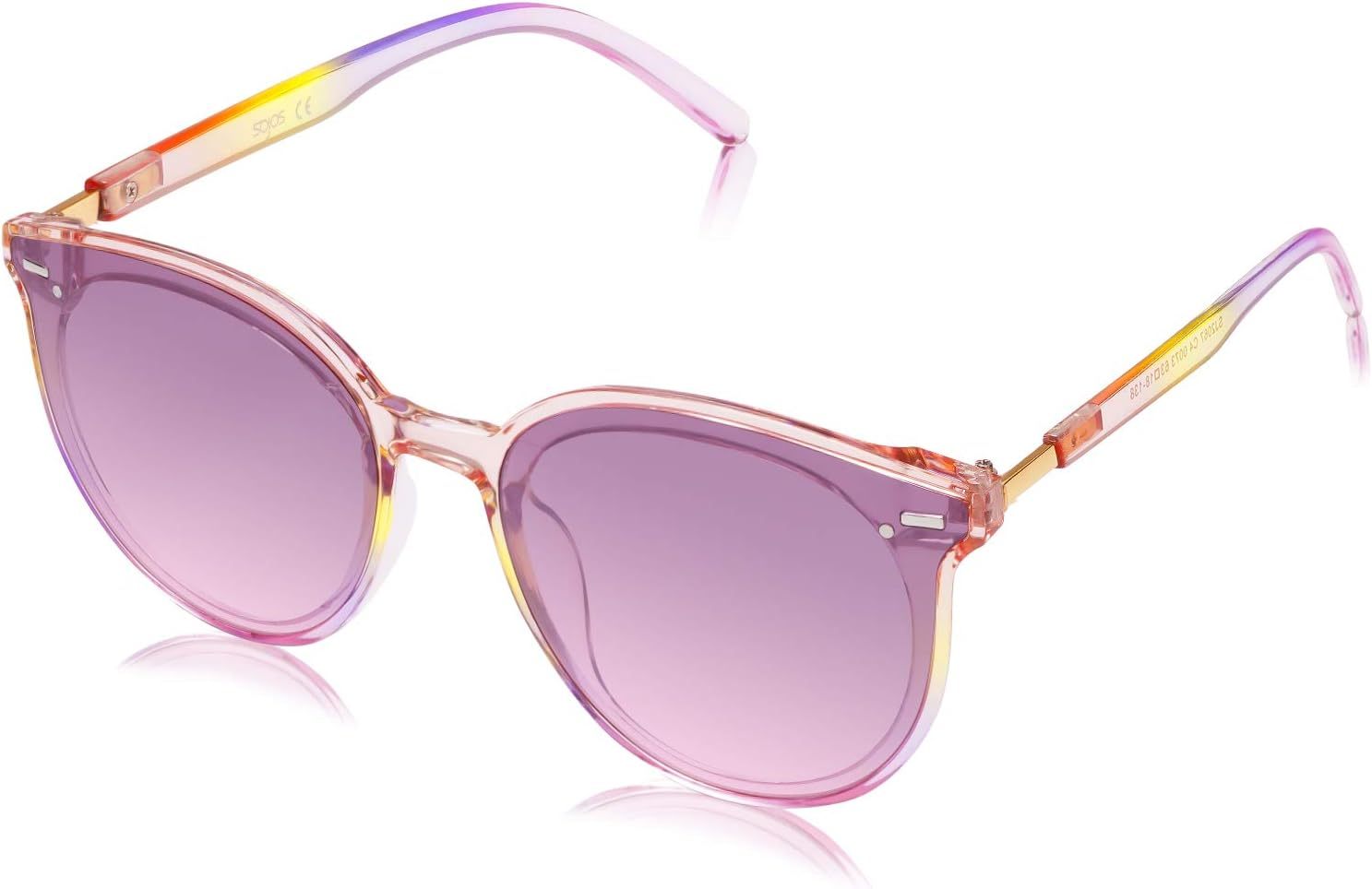 SOJOS Sunglasses Womens Trendy 2025 Classic Round Retro Vintage Shades Large Frame Sunnies SJ2067-tidenox