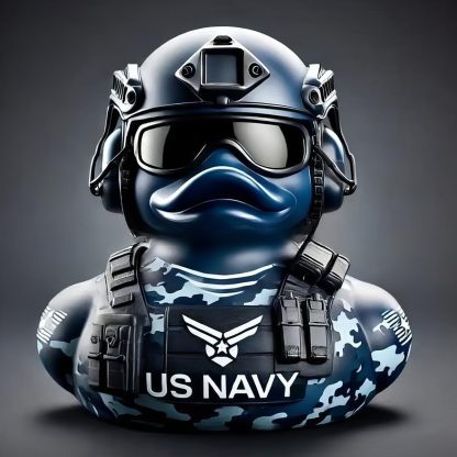 EROCK Military Branch Resin Duck - Hand-Painted Collectible Miniature for Car Dashboard, Office Desk, Home Decor - Air Force/Navy/Army/Space/Coast Guard/Camouflage（Army