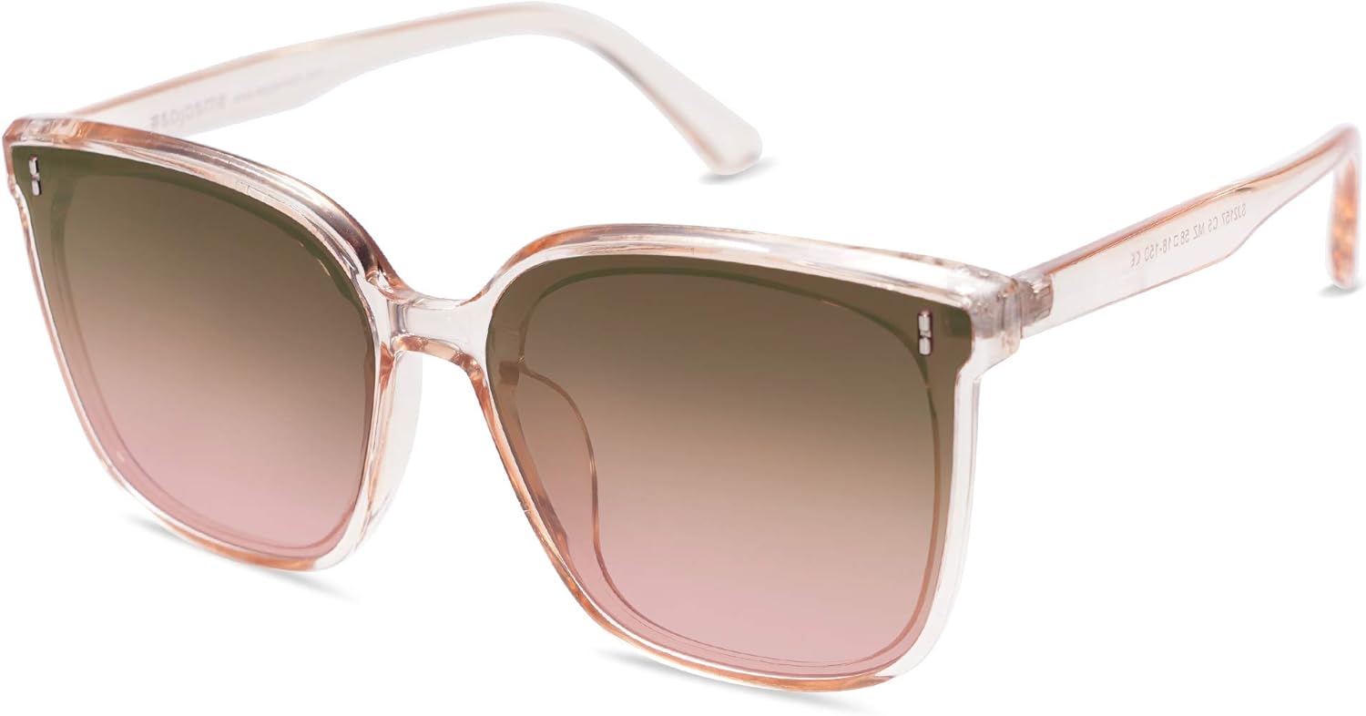 SOJOS Trendy Oversized Sunglasses for Women and Men-tidenox