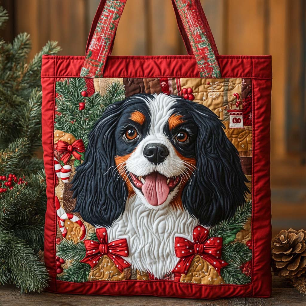 Cavalier Holiday Joy Quilted Tote Bag NCU0XD1164-tidenox