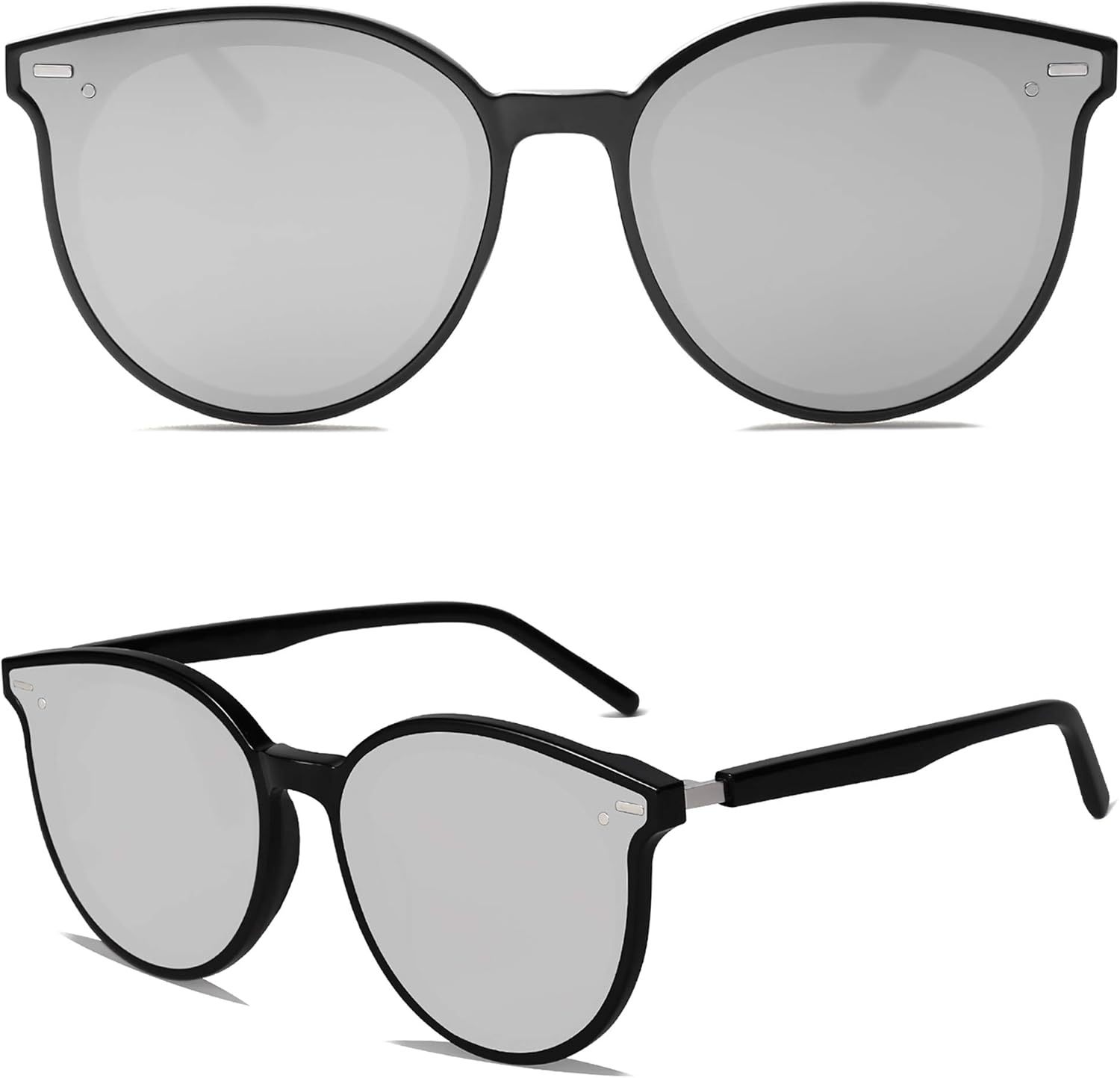 SOJOS Sunglasses Womens Trendy 2025 Classic Round Retro Vintage Shades Large Frame Sunnies SJ2067-tidenox