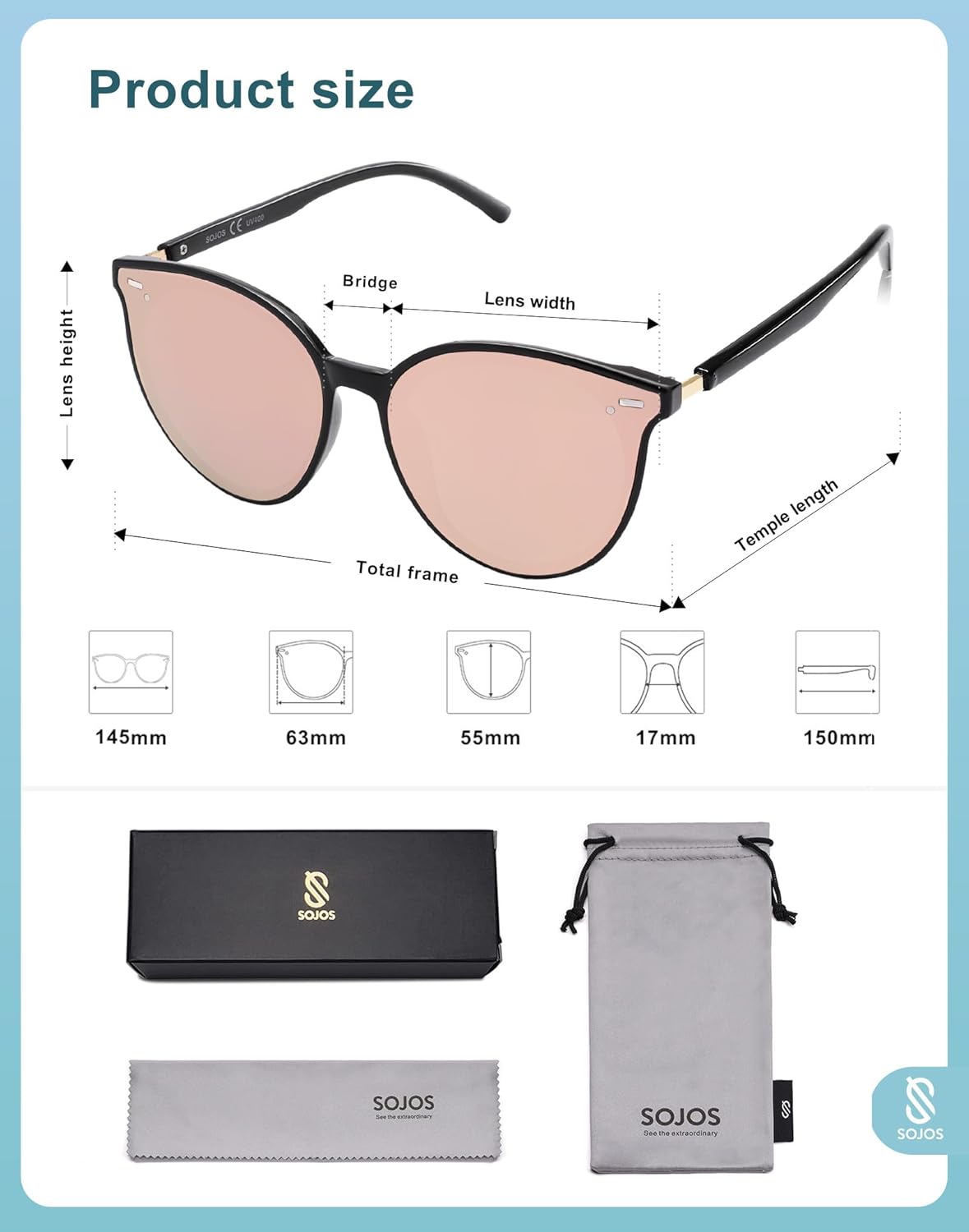 SOJOS Sunglasses Womens Trendy 2025 Classic Round Retro Vintage Shades Large Frame Sunnies SJ2067-tidenox