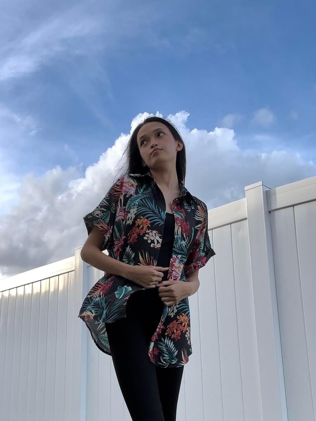 Zeagoo Short Sleeve Casual Roll-Up Cuffed Tops-tidenox