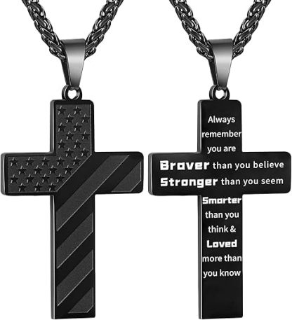 🏆Flash Sale⚡ 50K+ SOLD! Almost Gone-💥🎉✨Flag Cross Necklace,Best Gifts