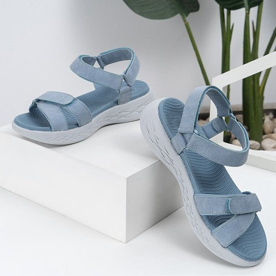Women's Velcro Orthopedic Thick Sole Anti slip Sandals-tidenox