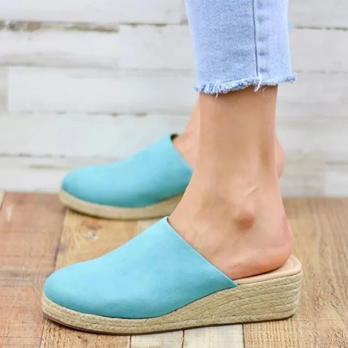 😍Last Day 50% OFF😍-Women's Espadrille Mules Wedge Heels Sandals-tidenox