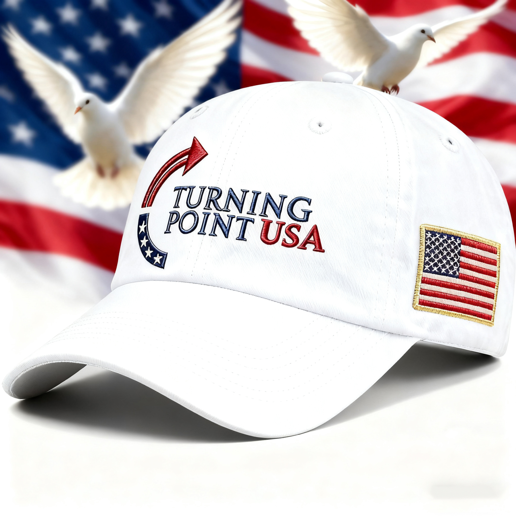 Retro Turning Point Action Print Baseball Cap-tidenox