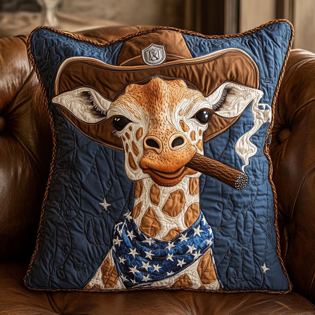 Cowboy Giraffe CW1605158CL Quilt Pillow Case-tidenox