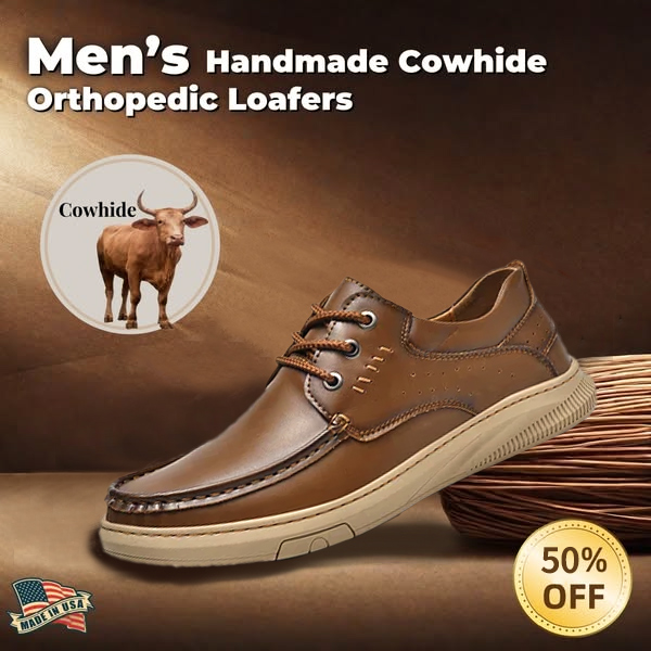 Men's Comfortable Genuine Leather Orthopedic Loafers-tidenox