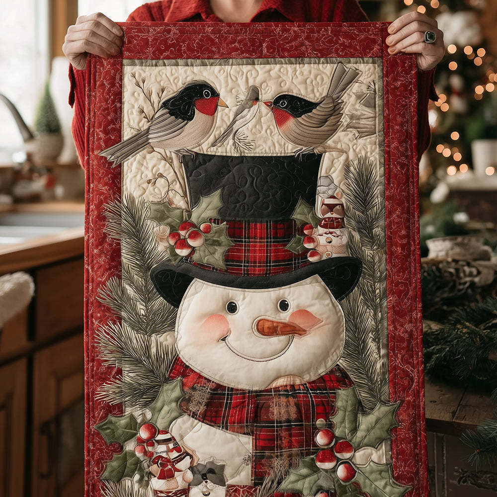 Pine Perch Snowman Quilted Table Runner NCU0TH3856-tidenox