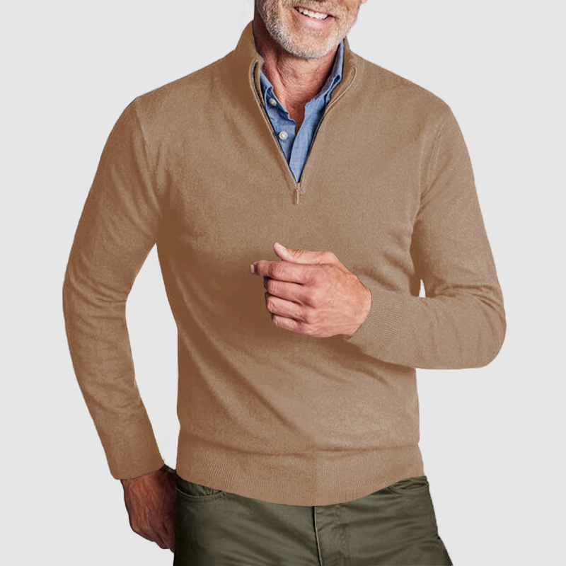 Men's New Cashmere Collar Pullover Shirt-tidenox